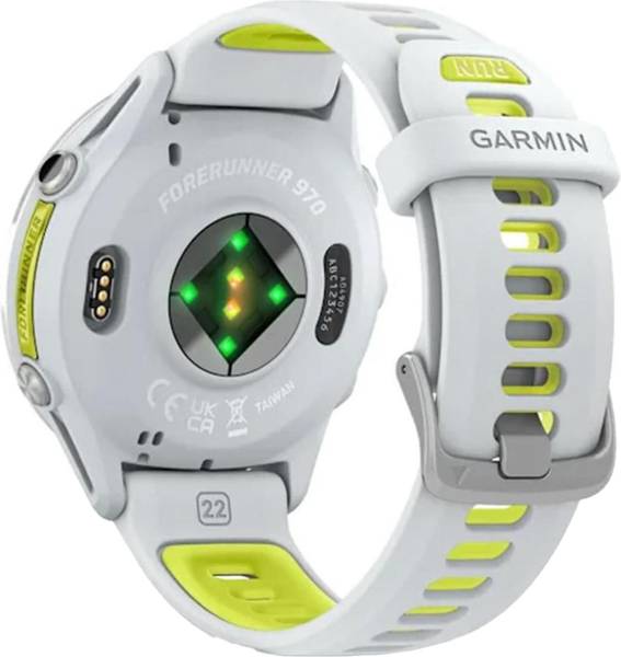 Смарт-годинник Garmin Forerunner 970 Titanium w. Whitestone Case and Whitestone/T. Amp Yellow Band (010-02969-61)