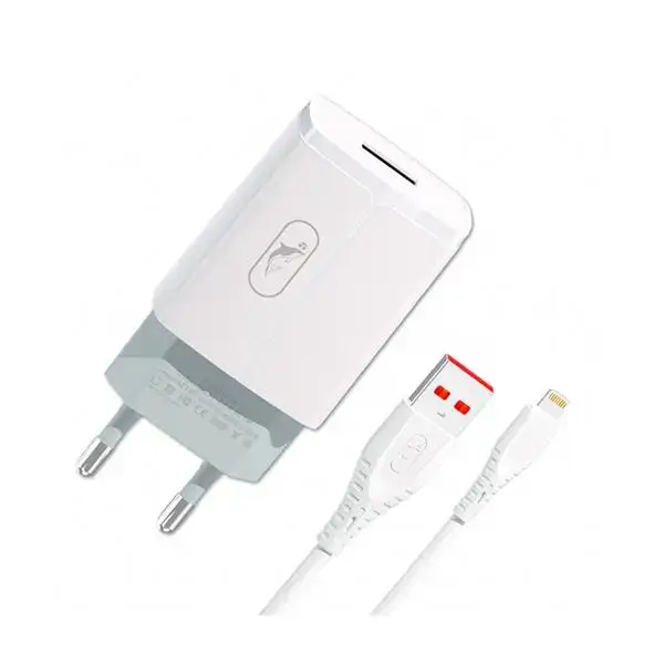 Мережевий зарядний пристрій SkyDolphin SC06L 1xUSB 2.4A White + Lightning (MZP-000178)