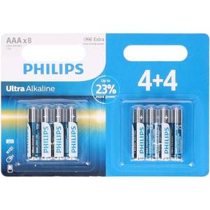 Батарейка Philips AAA bat Alkaline 8шт Ultra (LR03E8B/10)