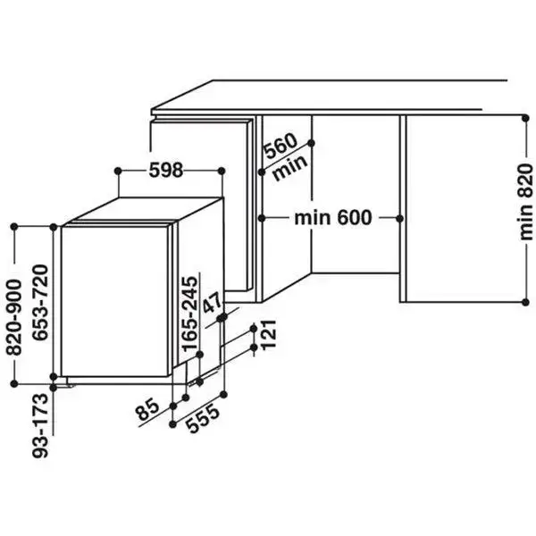 Посудомийна машина Whirlpool WIO 3C33 E6.5