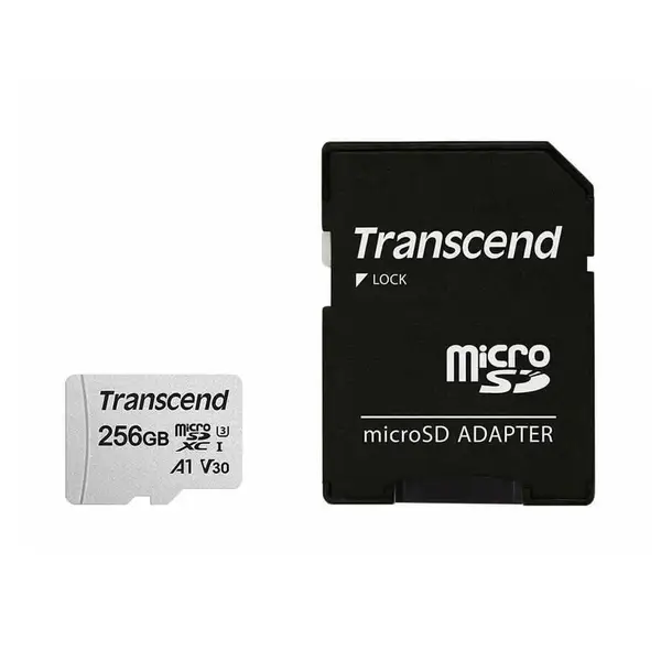 Карта пам'яті Transcend 256 GB microSDXC UHS-I U3 300S + SD Adapter TS256GUSD300S-A
