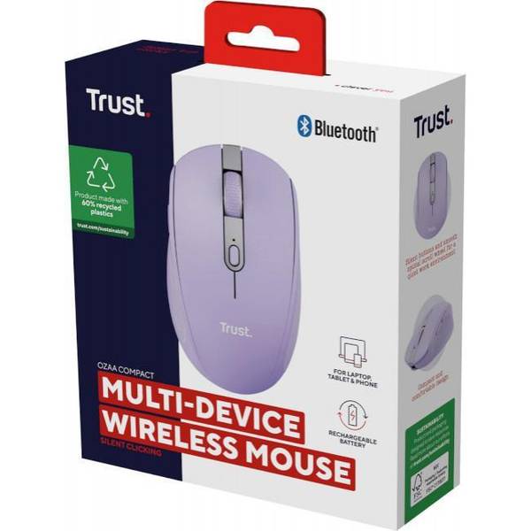 Миша Trust Ozaa Compact Multi-Device Wireless Purple (25384)