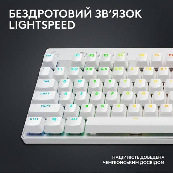 Клавіатура Logitech G Pro X TKL Lightspeed Tactile White (920-012148)