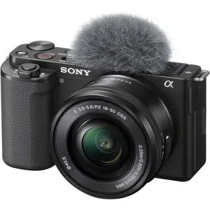 Компактний фотоапарат зі змінним об'єктивом Sony ZV-E10 kit (16-50mm) Black (ILCZVE10LB.CEC) Компактний фотоапарат зі змінним об'єктивом Sony ZV-E10 kit (16-50mm) Black (ILCZVE10LB.CEC)