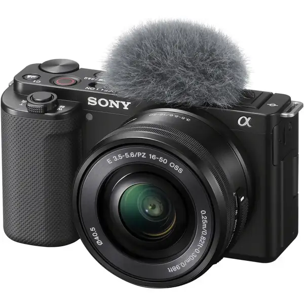 Компактний фотоапарат зі змінним об'єктивом Sony ZV-E10 kit (16-50mm) Black (ILCZVE10LB.CEC)