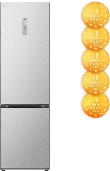 Холодильник з морозильною камерою LG GW-B509FAFW