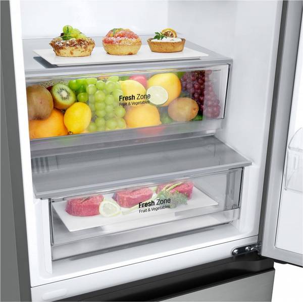 Холодильник з морозильною камерою LG GC-B509FNMW