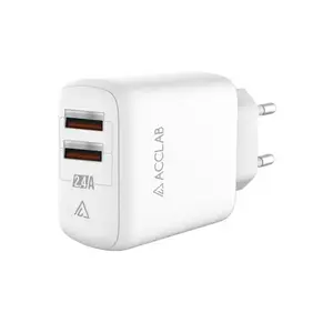 Мережевий зарядний пристрій ACCLAB AL-TC224 2хUSB 5В/2,4A/12W White (1283126538834) Мережевий зарядний пристрій ACCLAB AL-TC224 2хUSB 5В/2,4A/12W White (1283126538834)
