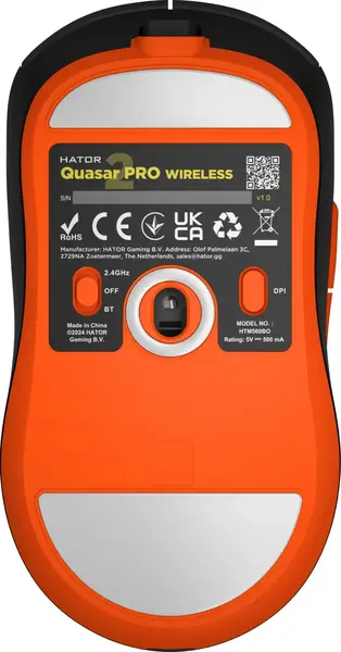 Миша HATOR Quasar 2 PRO Wireless Black/Orange (HTM560BO)
