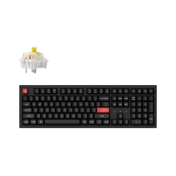 Клавіатура Keychron K10 PRO 100 Key K pro Banana RGB Black (K10P-B4-UA)
