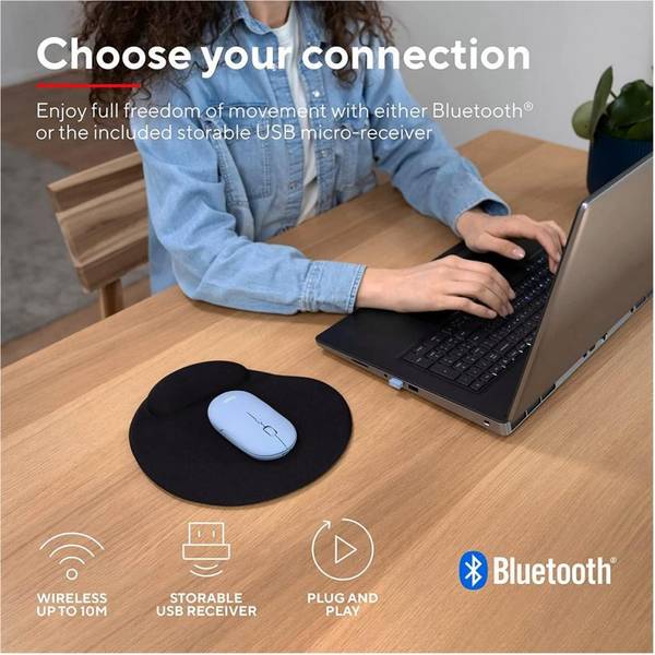 Миша Trust Puck Rechargeable Ultra-Thin BT WL Silent Blue (24126_TRUST)