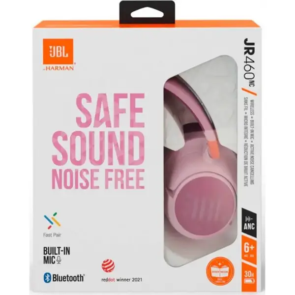 Навушники з мікрофоном JBL JR460NC Pink (JBLJR460NCPIK)