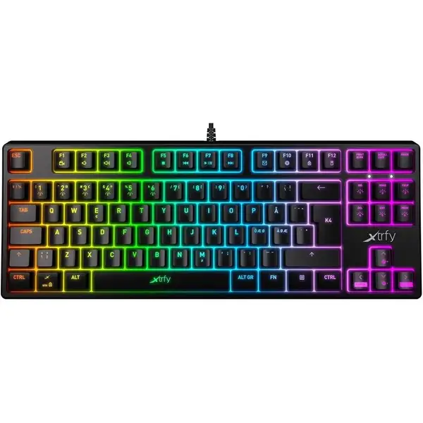 Клавіатура Xtrfy K4 TKL RGB Kailh Red USB Black UKR RUS (XG-K4-RGB-TKL-R-UKR)