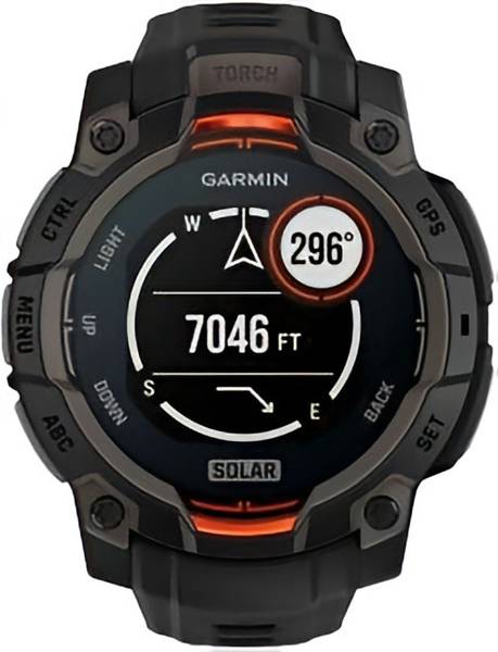 Смарт-годинник Garmin Instinct 3 45mm Solar Black with Black Band (010-02934-00/40)