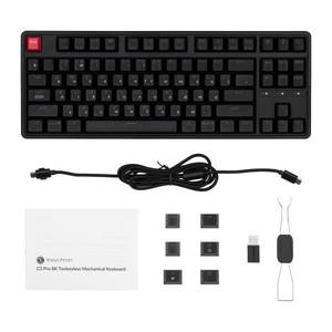 Клавіатура Keychron C3 Pro V2 K pro Red Switch Black (C3PX-H1-UA)