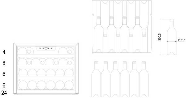 Винна шафа вбудована Hansa BWC60241B