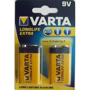 Батарейка Varta Krona bat Alkaline 2шт LONGLIFE EXTRA (04122101412)