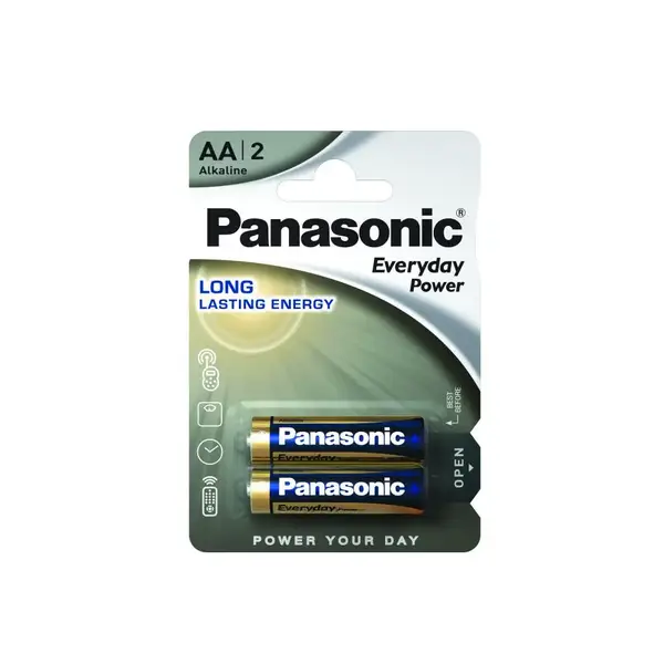Батарейка Panasonic AA bat Alkaline 2шт Everyday Power (LR6REE/2BR)
