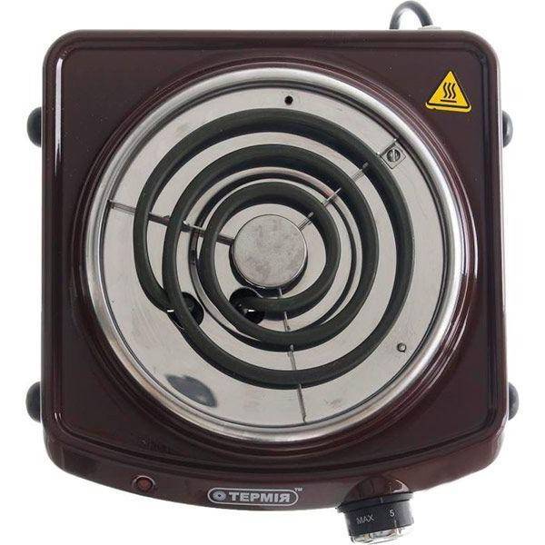 Настольная плита Термия ЭЛТ1-1,0/230М2(с) коричневая