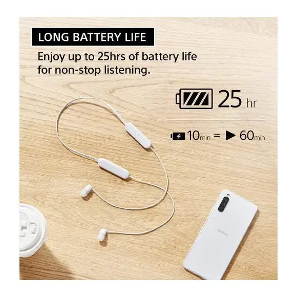 Навушники з мікрофоном Sony Sony WI-C100 Beige (WIC100C.CE7)