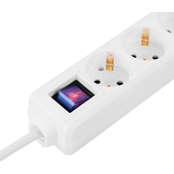 Мережевий фільтр 2E 6 розеток 3м White