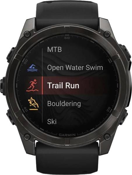 Смарт-годинник Garmin Fenix 8 51mm AMOLED Sapphire Carbon Gray DLC Titanium w. Black/Pebble Gray S. Band (010-02905-20/21)