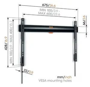 Настінне кріплення 40-100 VOGELS TVM 3603 Black (6816009)
