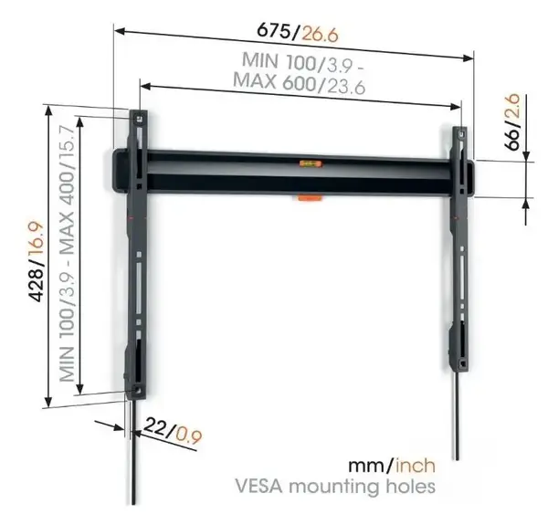 Настінне кріплення 40-100 VOGELS TVM 3603 Black (6816009)