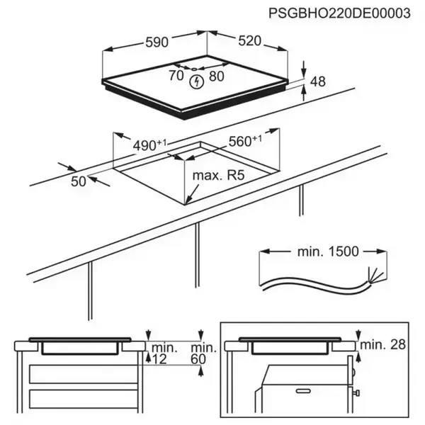 Варочная поверхность электрическая Electrolux EIB60420CK