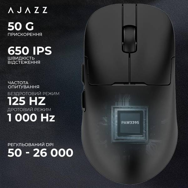 Миша Ajazz AJ159PRO Black (AJ159-PRO-B)
