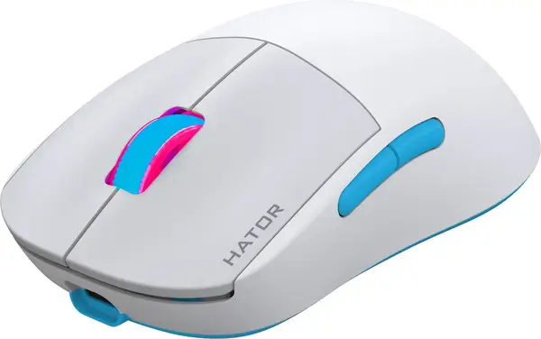 Миша HATOR Quasar 2 PRO Wireless White/Cyan (HTM561WC)
