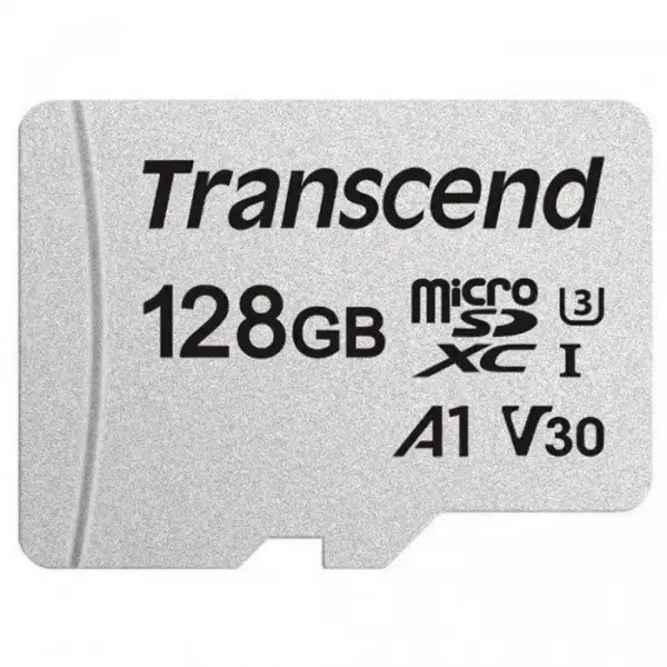 Карта памяти Transcend 128 GB microSDXC UHS-I U3 300S + SD Adapter TS128GUSD300S-A