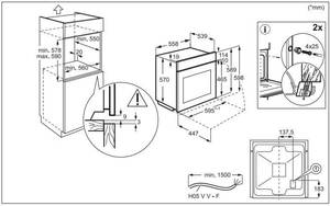 Духовка електрична Electrolux LOH3H00BK