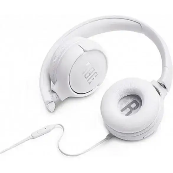 Навушники з мікрофоном JBL Tune 500 White (JBLT500WHT)