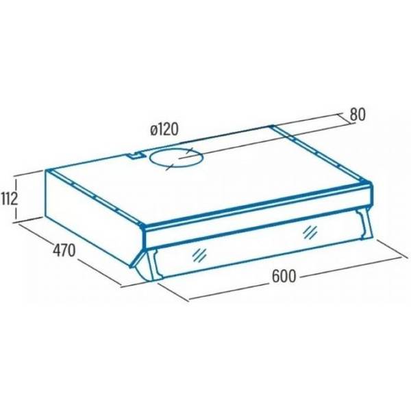 Витяжка пласка Cata F 2060 bk (02011408)