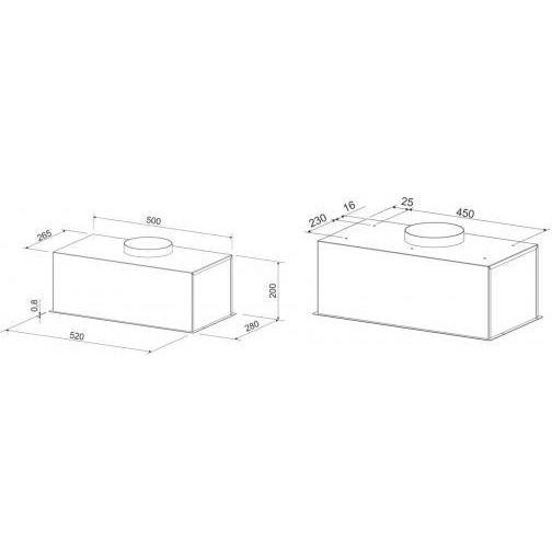 Витяжка вбудована Eleyus URBAN 700 LED 52 IS