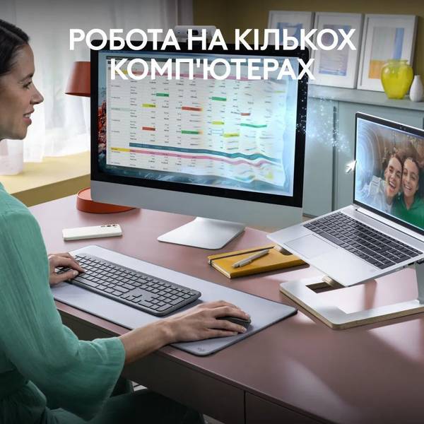 Комплект (клавіатура, миша) Logitech Signature Slim Combo MK950 for Business Graphite (920-012508)