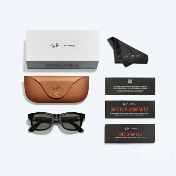 Смарт-окуляри Ray-Ban Meta Wayfarer Shiny Black Frame Green Lenses (RW4006 601/71 50-22)