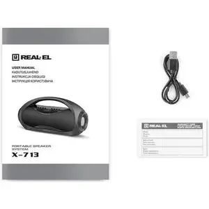 Портативна колонка REAL-EL X-713 Black (EL121600014) Портативна колонка REAL-EL X-713 Black (EL121600014)