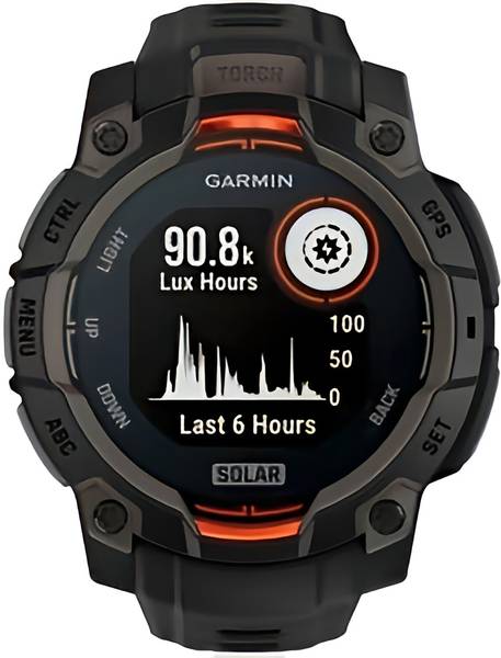 Смарт-годинник Garmin Instinct 3 45mm Solar Black with Black Band (010-02934-00/40)