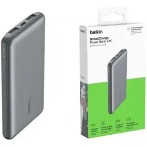 Зовнішній акумулятор (павербанк) Belkin Boost Up Charge 10K 10000mAh 15W Gray (BPB011BTGY) Зовнішній акумулятор (павербанк) Belkin Boost Up Charge 10K 10000mAh 15W Gray (BPB011BTGY)