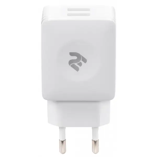 Мережевий зарядний пристрій 2E Wall Charger 2xUSB 4.2A, White (2E-WC4USB-W)