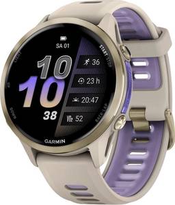 Смарт-годинник Garmin Forerunner 970 Soft Gold Titanium w. French Gray C. and French Gray/T. Indigo Band (010-02969-62) Смарт-годинник Garmin Forerunner 970 Soft Gold Titanium w. French Gray C. and French Gray/T. Indigo Band (010-02969-62)