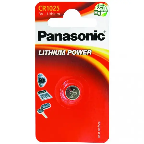 Батарейка Panasonic CR-1025 bat(3B) Lithium 1шт (CR-1025EL/1B)