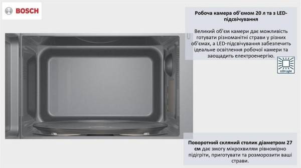Мікрохвильовка Bosch FFL023MW0