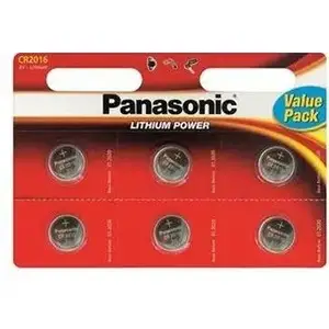Батарейка Panasonic CR-2016 bat(3B) Lithium 6шт (CR-2016EL/6B)