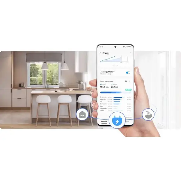 Холодильник з морозильною камерою Samsung RB34C600EEL