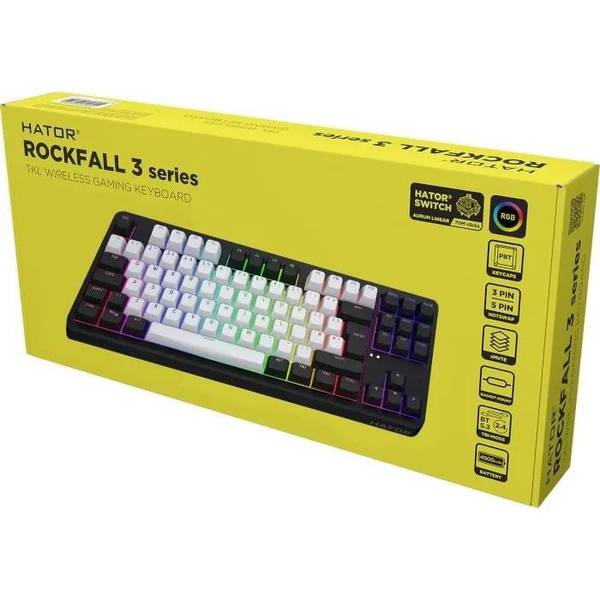 Клавіатура HATOR Rockfall 3 Mecha TKL Wireless Black UK ISO (HTK850EU)
