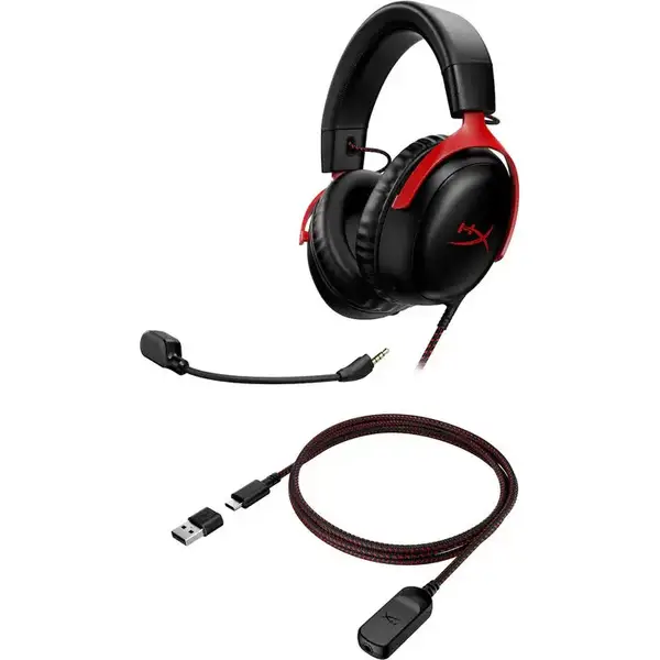 Навушники з мікрофоном HyperX Cloud III Black/Red (727A9AA)