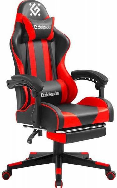 Комп'ютерне крісло для геймера Defender Rock black/red (64346)
